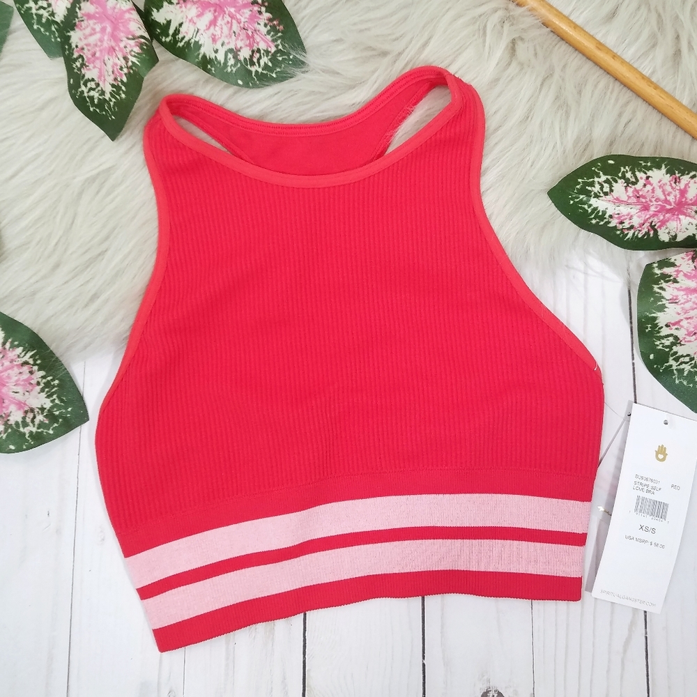 NWT Spiritual Gangster Stripe Shelf Love Bra XS